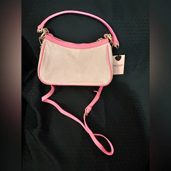 Juicy Couture Pink and Gold Embroidered Shoulder Bag - Picture 2 of 5